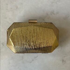 Nordstrom Elegant Gold Geometric Clutch Bag